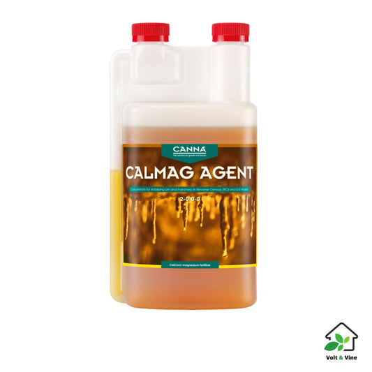 A 250ml bottle of CANNA Calmag Agent, a calcium and magnesium supplement.