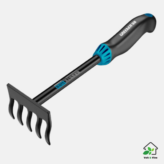 Cào tay 5 răng Greener – Máy xới đất làm vườn bằng thép cacbon New Zealand
