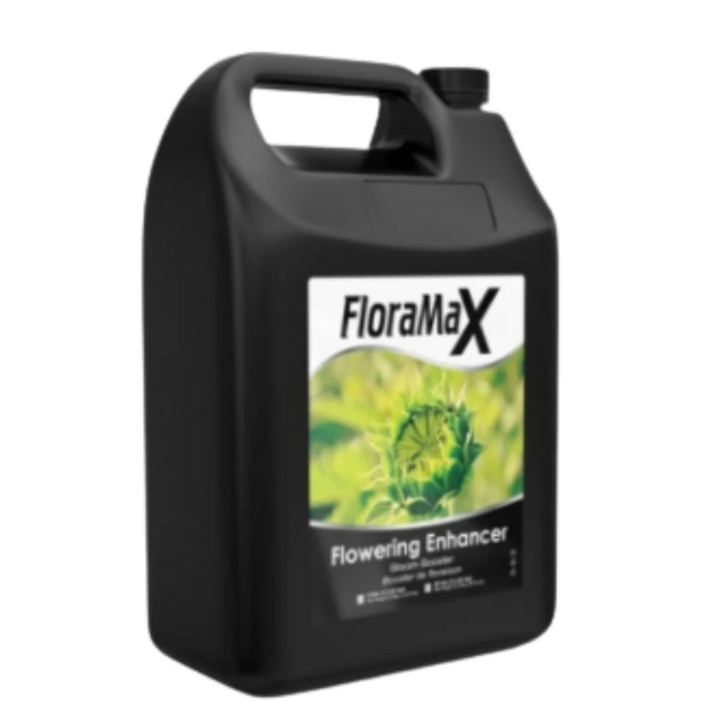 A 5-liter jug of FloraMax Flowering Enhancer, a powerful liquid flower stimulant to maximize yields and improve floral quality for hydroponic and soil gardens in NZ