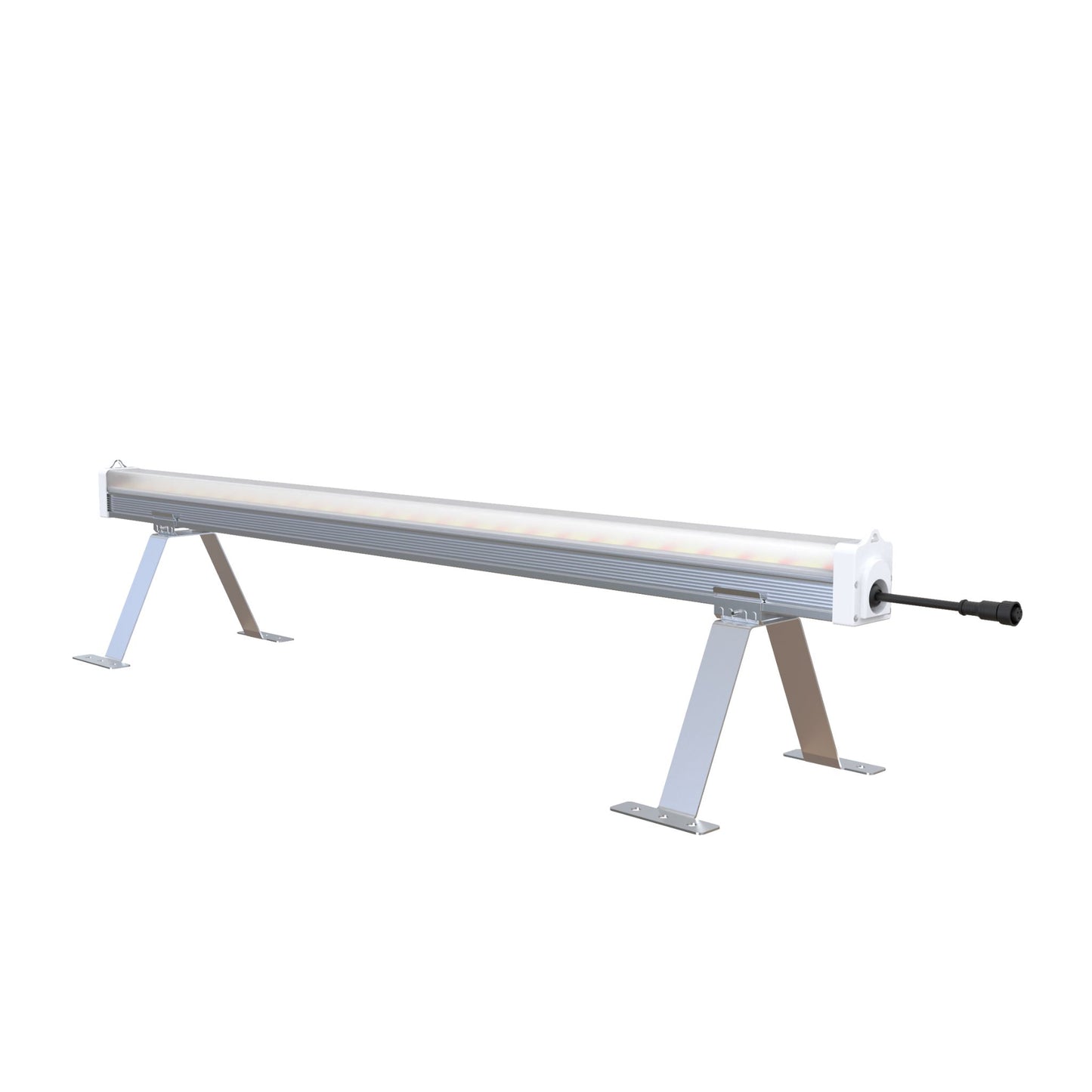 RYGH TECH 120W LED Under Canopy Grow Light bar equipped with optional stands, demonstrating its versatile under-canopy mounting capability to deliver targeted light to lower plant growth and increase yields in New Zealand